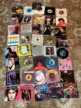 Lot 41 80s vinyl records 45s rock pop Wham Madonna Springfield police